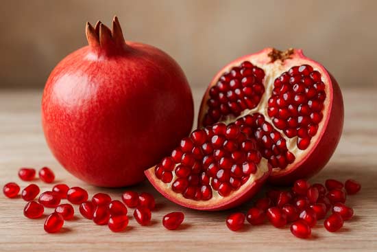 Granatapfel und Granatapfelkerne Granatapfel und Granatapfelkerne