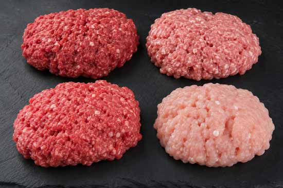Hackfleisch vom Rind, Schwein, gemischt und Kalb